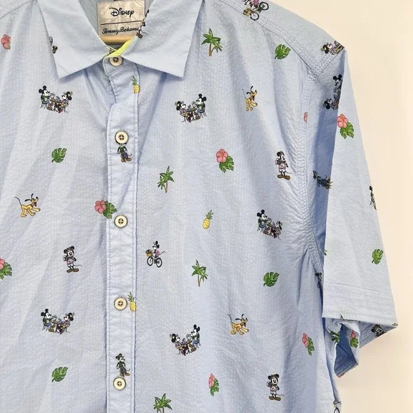 Tommy Bahama Disney Shirt Size Large Mickey Mouse Nova Wave Beach Cruiser - Picture 7 of 9